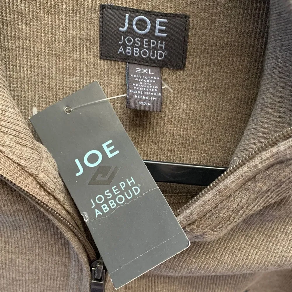 NWT Joe Joseph Abboud Men's Brown Sweater Pullover Size 2XL